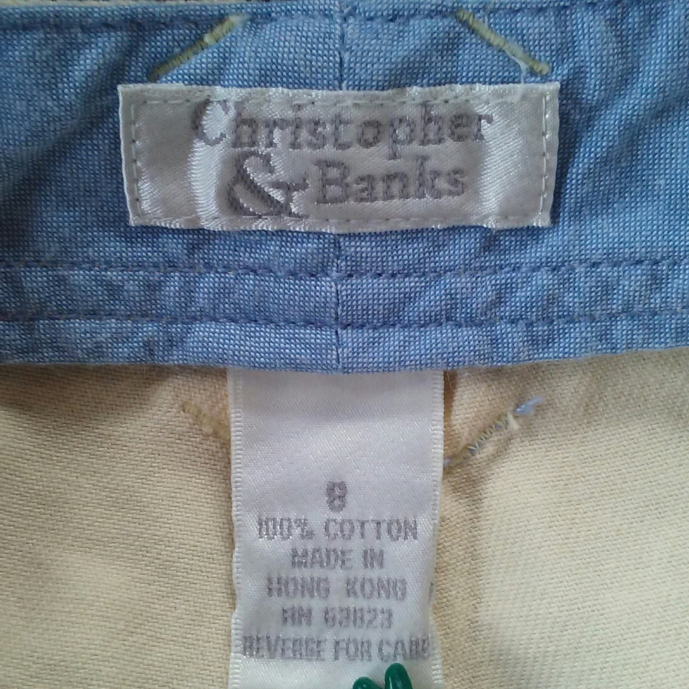 Christopher & Banks jeans Sz 8P Yellow Denim pants - Picture 2 of 8